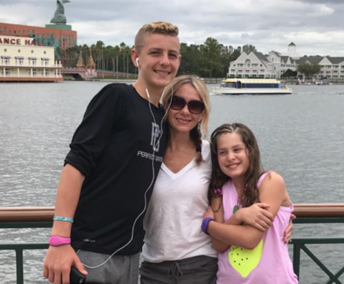 Young Brandin Podziemski With His Mother Barb & Sister Gabriella