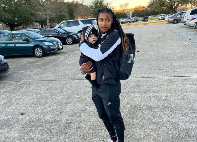 Aleia Hobbs Pictured With Her Son Earlier This Year In January