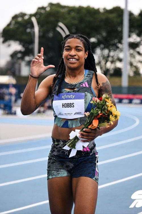 Aleia Hobbs Pictured After Winning A Race In June 2023