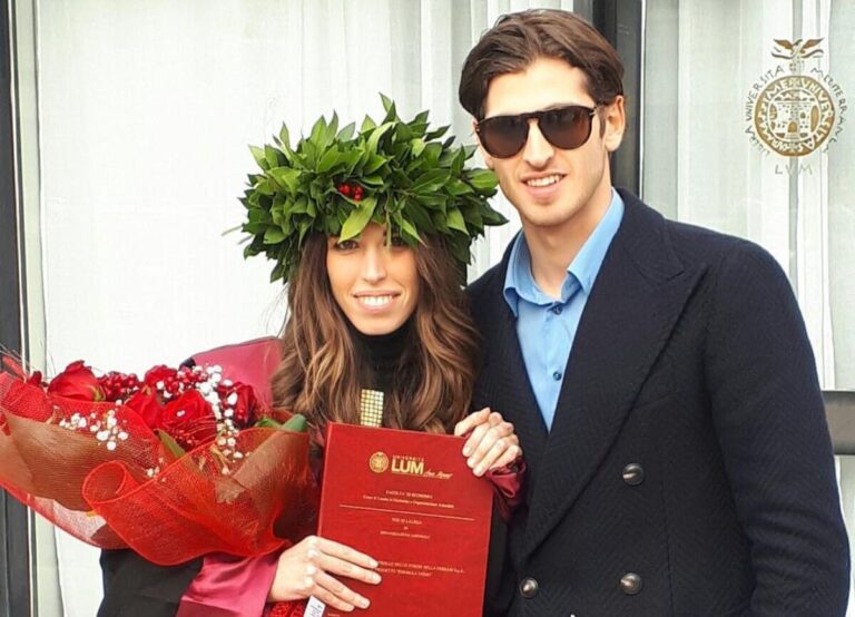 Antonio Giovinazzi Pictured With His Sister Valentina In 2017 After Her Graduation Ceremony