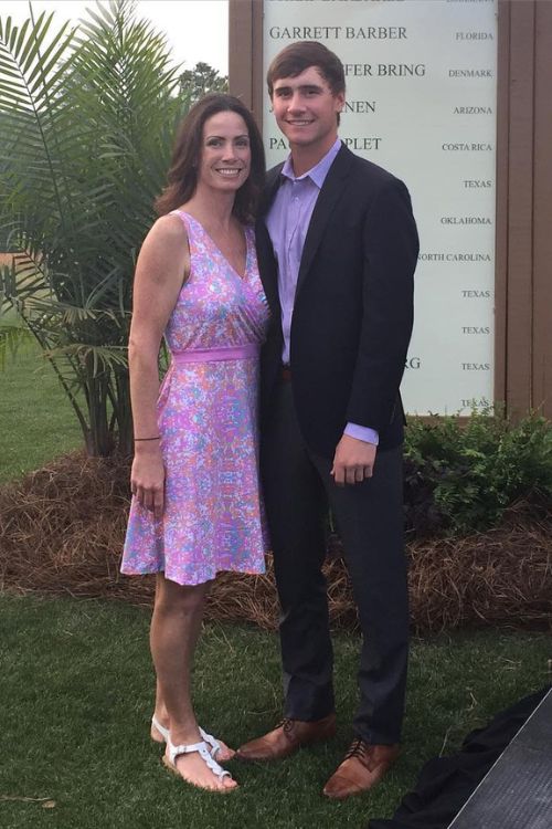 Austin Eckroat With His Mother, Natalie Eckroat At The Sage Valley Country Club In 2016