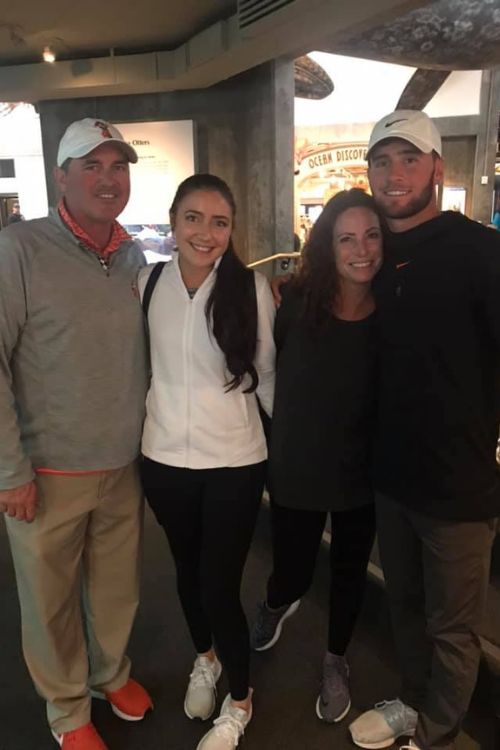 Austin Eckroat Pictured With His Family, Including His Parents Natalie, Steve, And Sister, Taylor In 2019