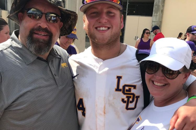 Cade Beloso Pictured With His Parents, Rodney And Tiffany In 2019 As They Watch Him Play For LSU 