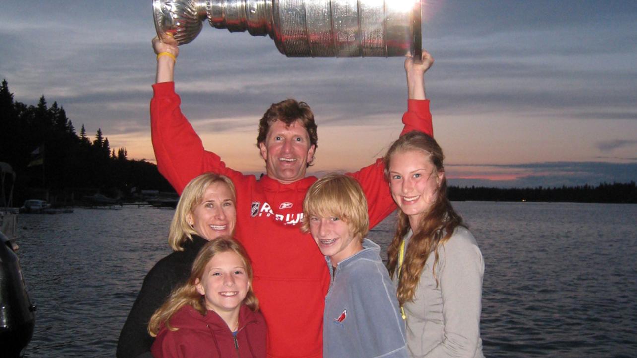 Mike Babcock With His Family