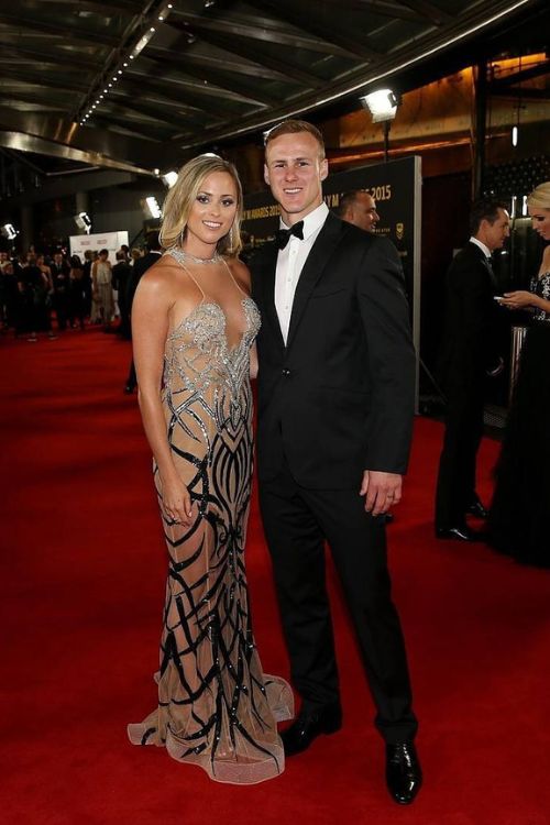 Daly And Vessa Look Stylish As They Make Their Entrance At The Dally M Awards Red Carpet In 2015