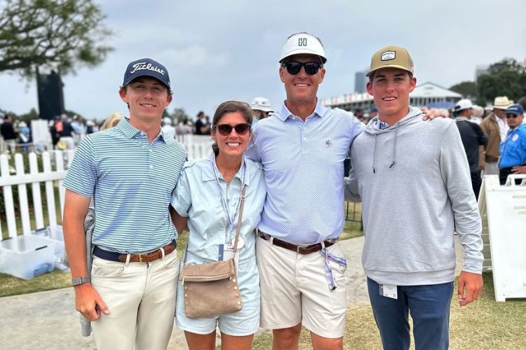 Gordon Sargent Pictured With His Family, Including His Parnets, Monica and Seth And Little Brother. Thomas After The End Of The US Open Tournament