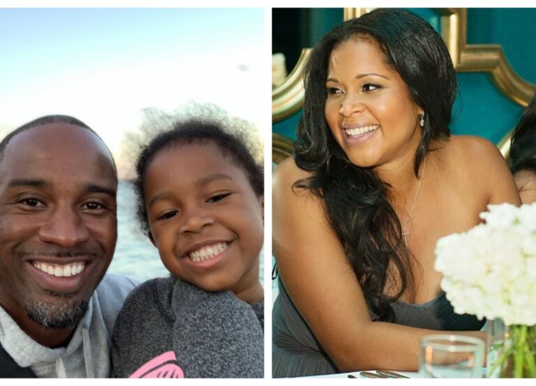On Left: Jabari Greer Pictured With His Daughter Izzy, And On Right: Jabari Greer Late Wife Katrina Greer Pictured In An Event In 2018