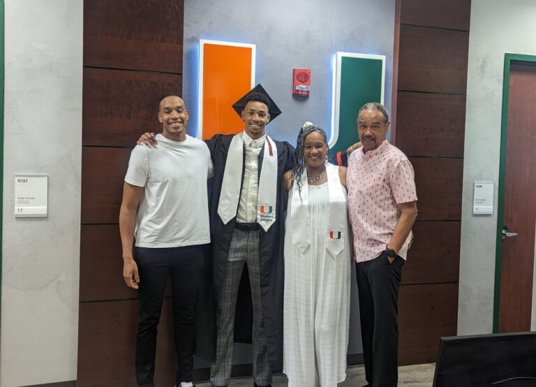 Jordan Miller Pictured During His Graduation With His Parents Donna And Jeffery, And His Brother Jovan