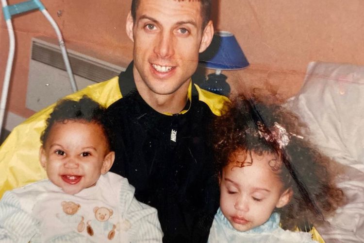 Grant Gondrezick With His Two Daughters, Kysre (L) And Kalabrya Pictured During The Late 90s 