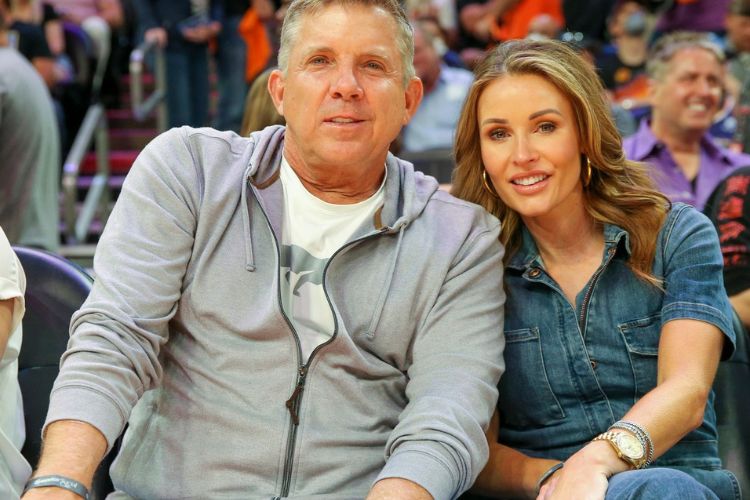 Sean Payton Pictured With His Wife Skylene At Game 1 Of The New Orleans Pelicans