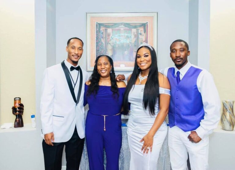 Travis Rudolph(L) Pictured With His Family Including His Brother Darryl (R) In 2021