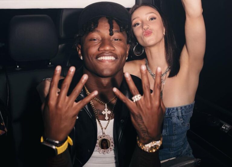 Zay Flowers Pictured With His Girlfriend Ruby Antonioli During The Draft Day Celebration In April 2023