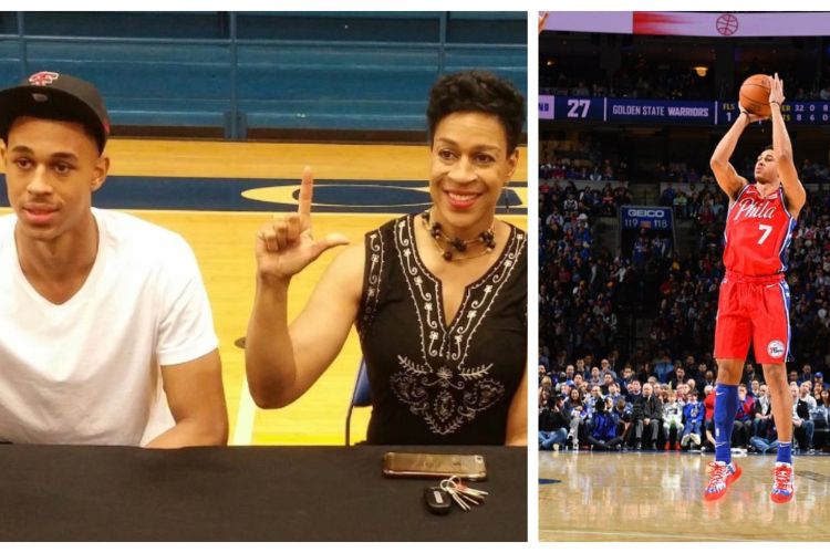 Zhaire Smith Mother Andrea Aaron (L) With Her Son In 2017 As He Commits To Texas Tech