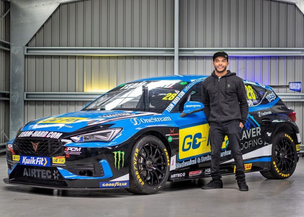 Nicolas Hamilton With His Car