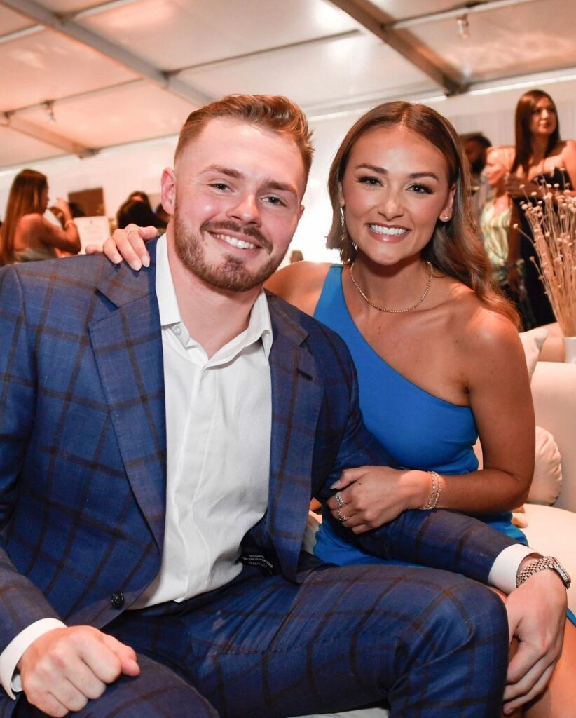 Gavin Lux and Molly O'Boyle attend the Los Angeles Dodgers News