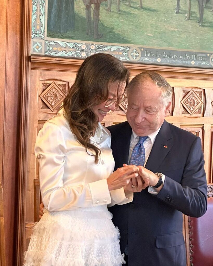 Jean Todt And Michelle Yeoh on Their Wedding Day