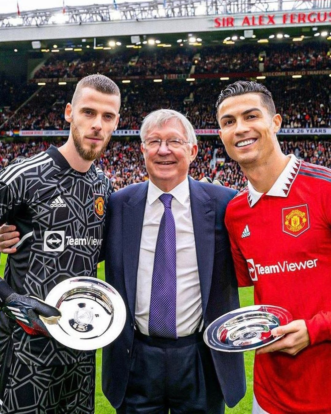 David de Gea With His Former Coach And Teammate