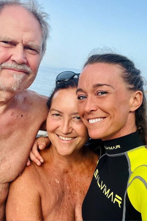 Alessia Zecchini With Her Parents