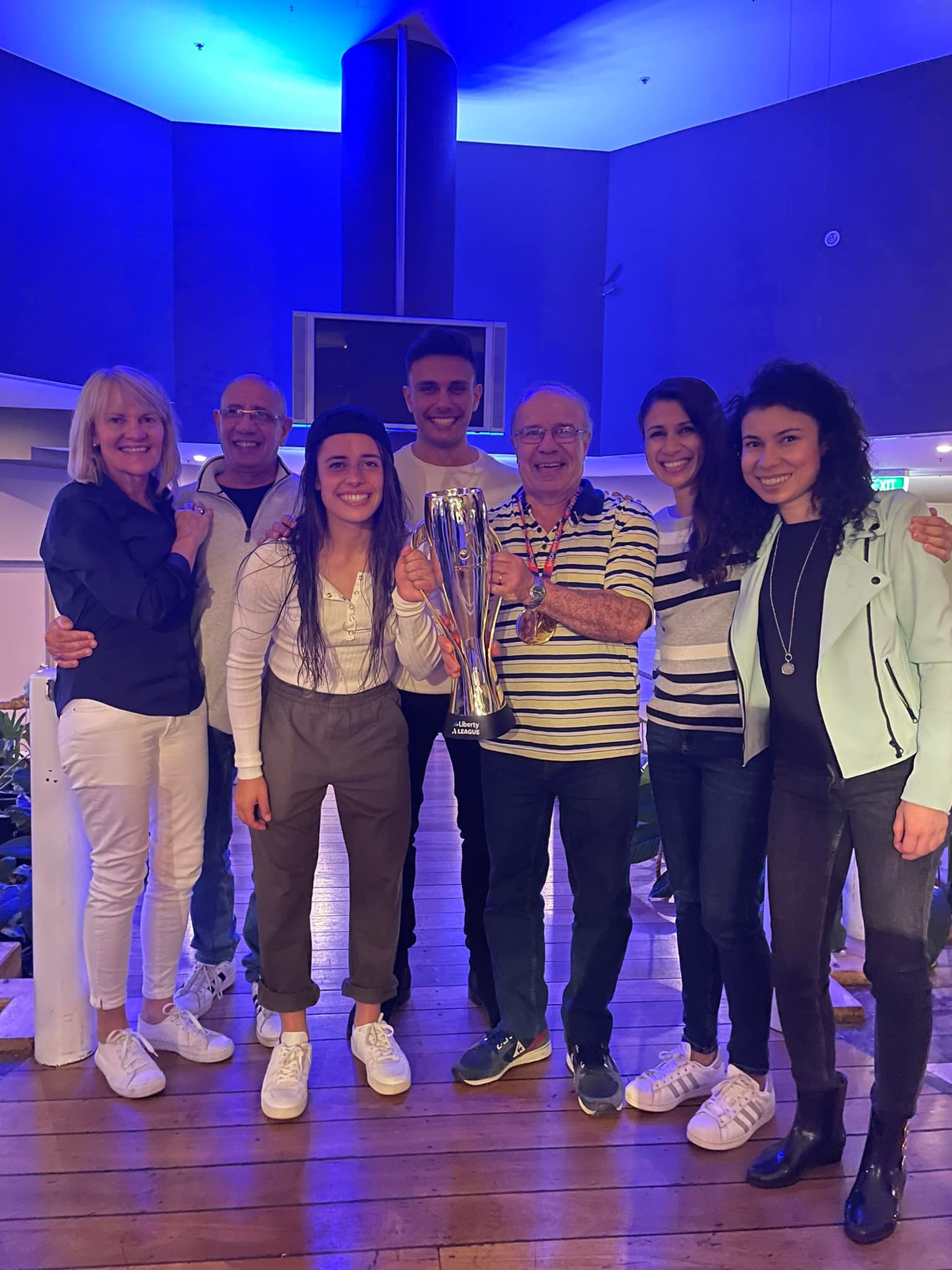 Alex Chidiac Celebrating 2022 Women’s A-League Championship With Friends And Family