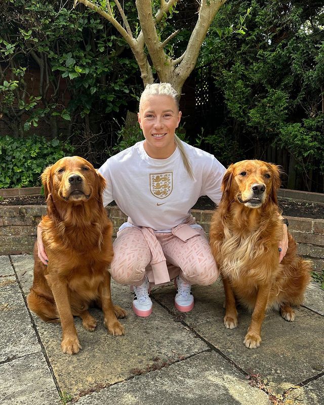 Bethany England With Her Pet Dogs