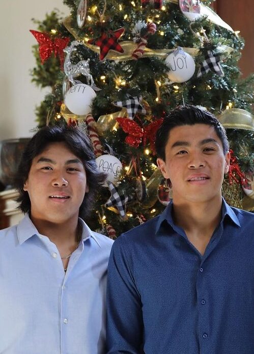 Brandon Nakashima With His Brother Bryce During Christmas In 2022