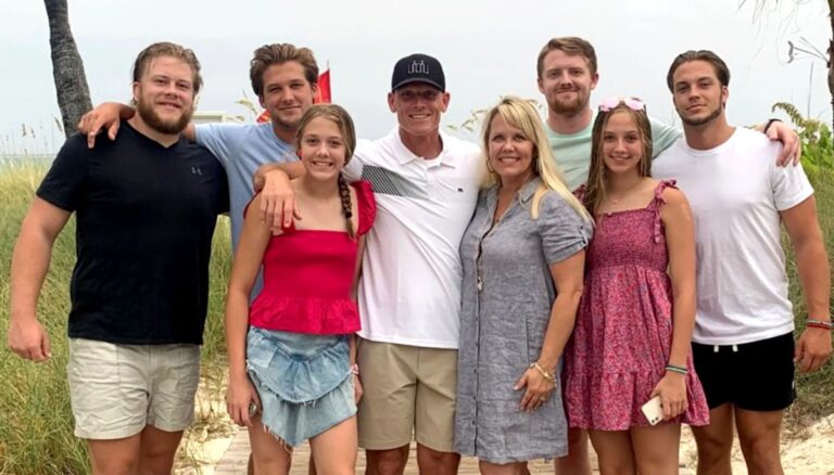 Brent And Julie Venables, Center, Are Surrounded By Daughters Addie (Left) And Laney; Nephews Nick Eddis (Far Left) And Joey Eddis (Far Right), And Sons Tyler Venables (Inner Left) And Jake Venables