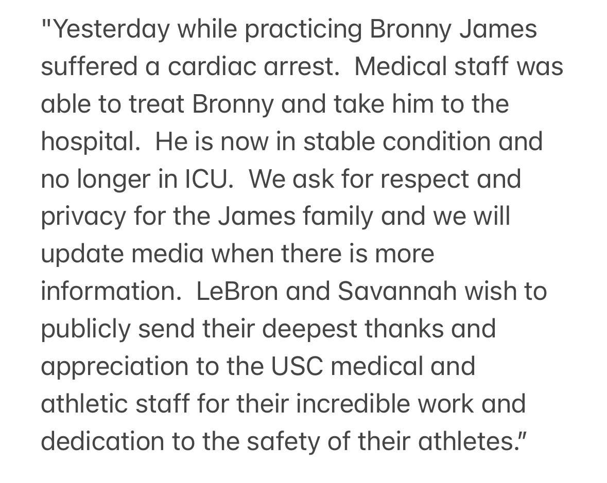 Bronny James Cardiac Arrest 