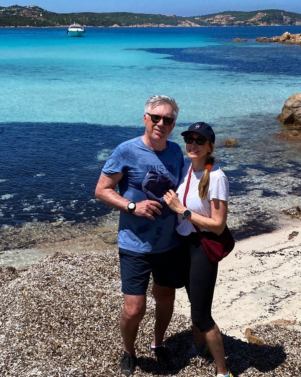 Carlo Ancelotti And With His Wife In Italy