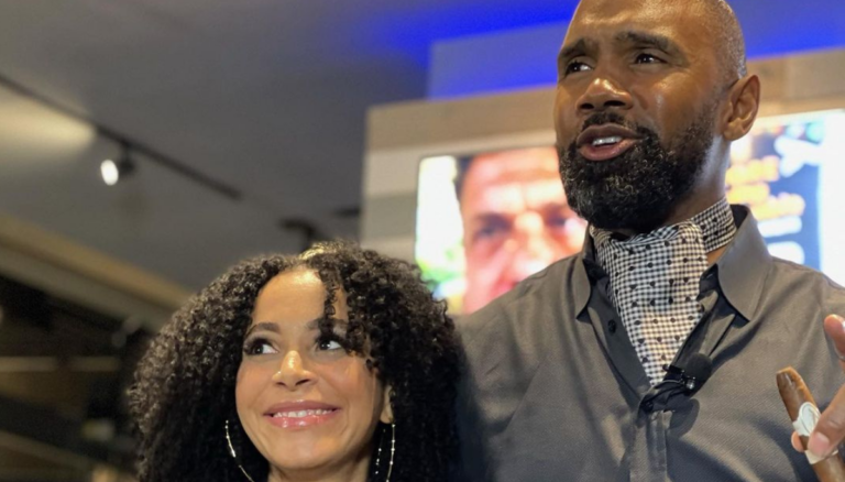 Charles Woodson With His Wife April Woodson