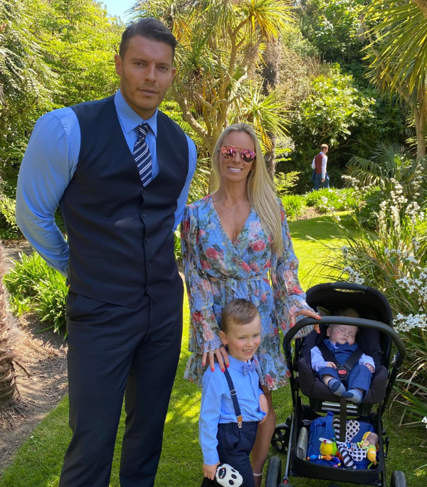 Chris Tremlett With His Wife And Children