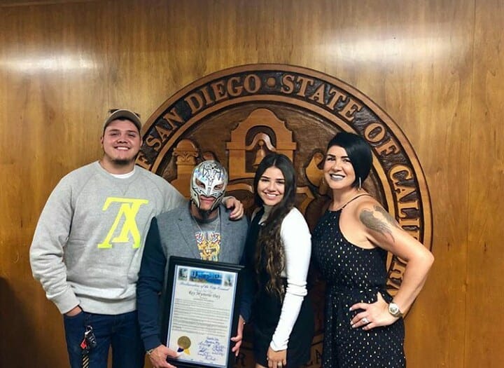 Dominik Gutierre Family (Father Rey Mysterio, Mother Angie Gutierrez & Sister Aalyah)