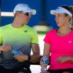 Elise Mertens And Boyfriend Robbe During Practice