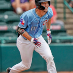 Evan Carter playing baseball