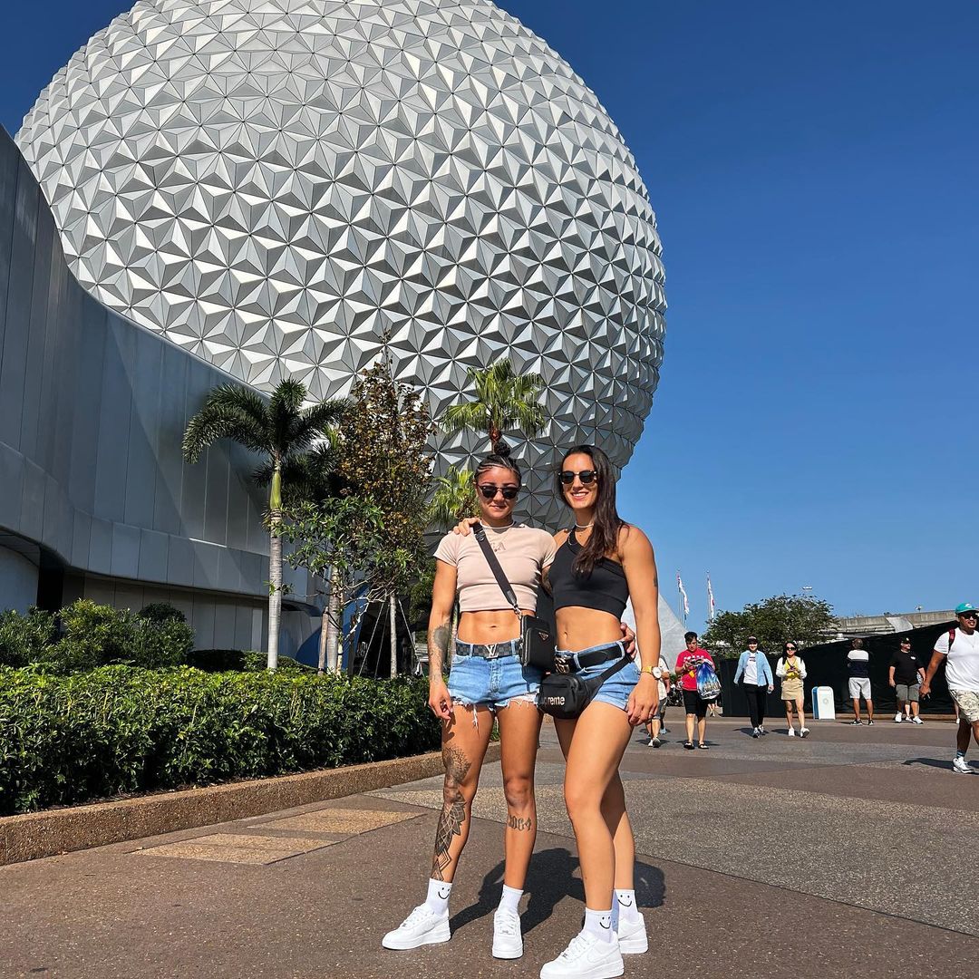 Istela And Katie At Epcot, Walt Disney World, Orlando