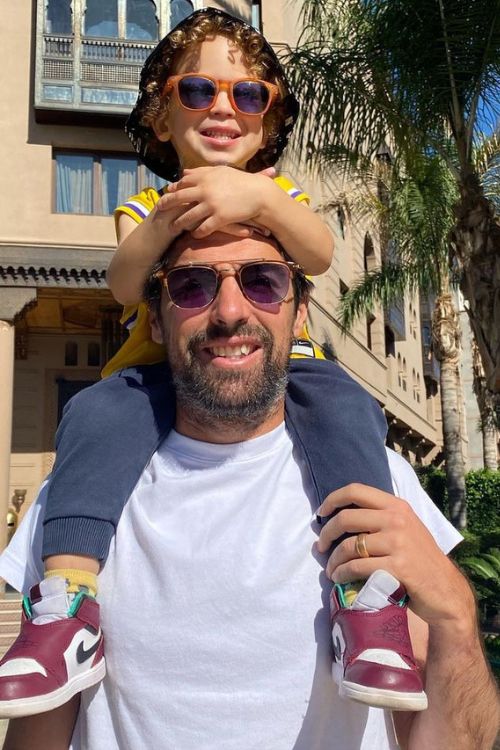Jeremy Chardy With His Son Stone