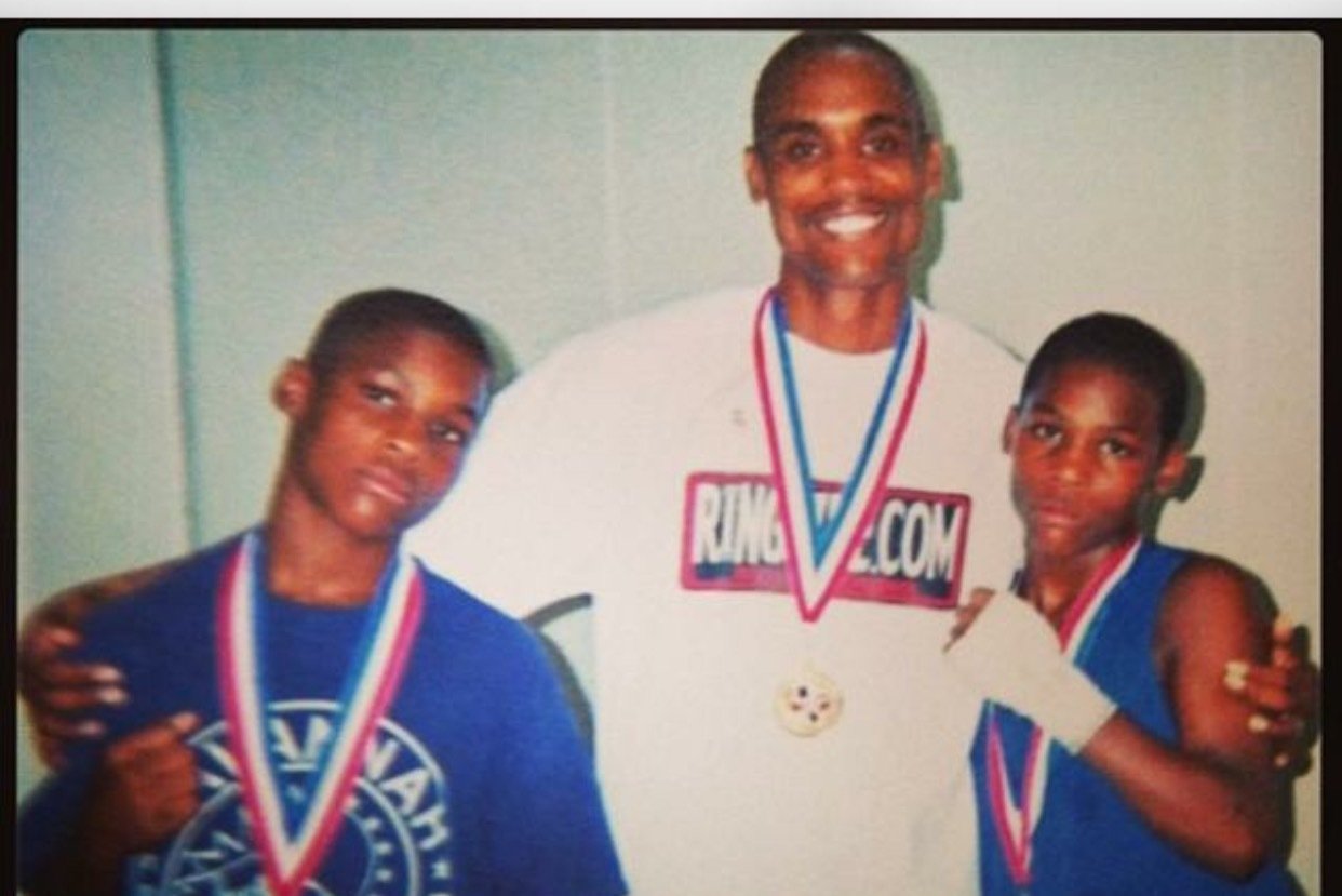 Jermall With His Father Kevin And His Brother