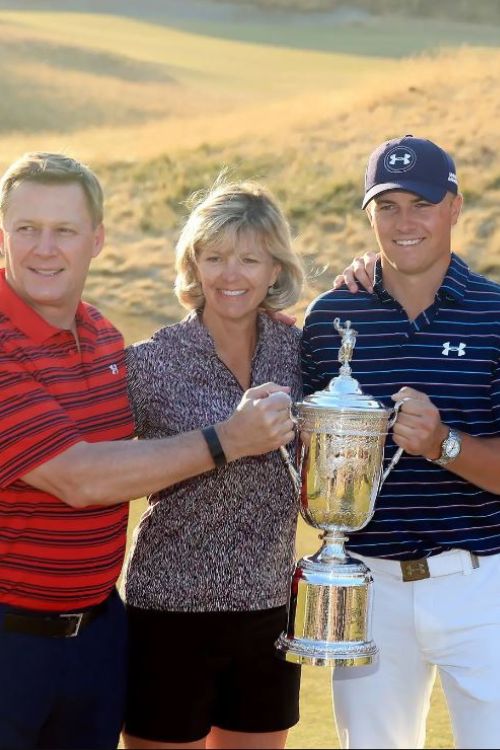 Jordan Spieth With His Parents Celebrating The 2015 US Open Victory