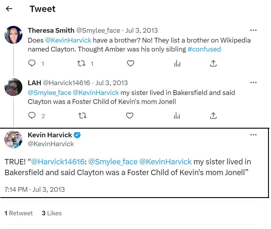 Kevin Harvick Has An Older Brother Who Is His Foster Brother