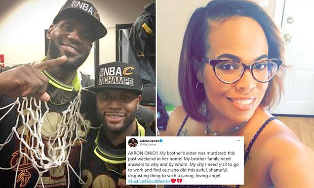 LeBron James With Brandon Weems And The Tweet Calling For Justice For Sister Ericka