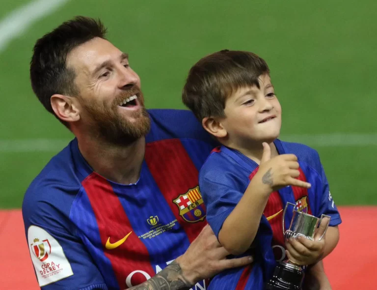 Lionel Messi With Thiago Messi