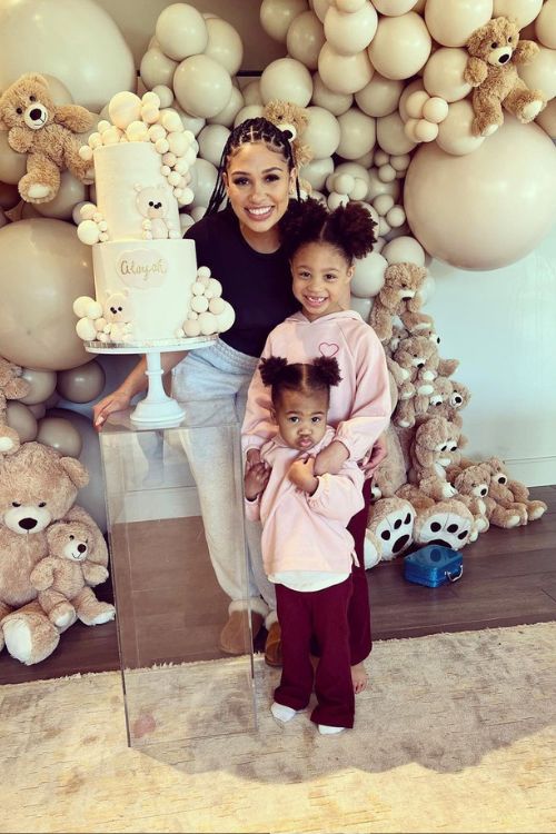 Mychelle Johnson With Her Two Daughters