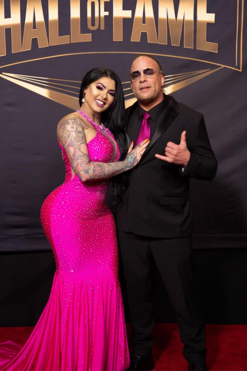 Rob Van Dam And Katie Forbes At The WWE Hall Of Fame Awards