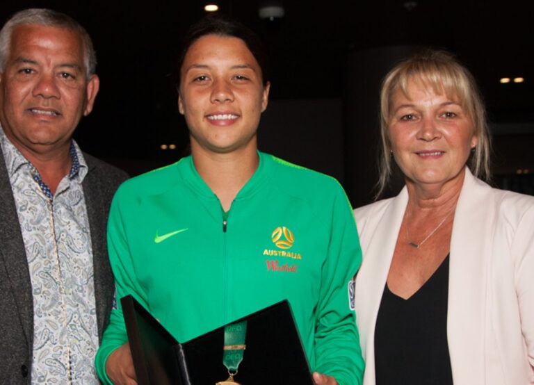 Sam Kerr With Her Parents