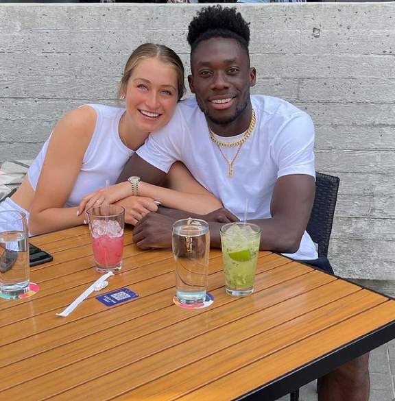 Jordyn Huitema With Her Ex-Boyfriend Alphonso Davies 