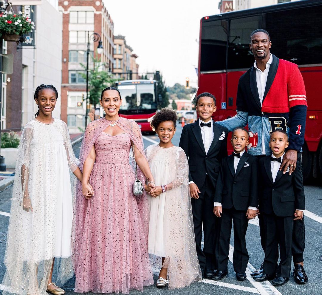 The Bosh Family Photographed As Chris Entered Naismith Basketball Hall of Fame