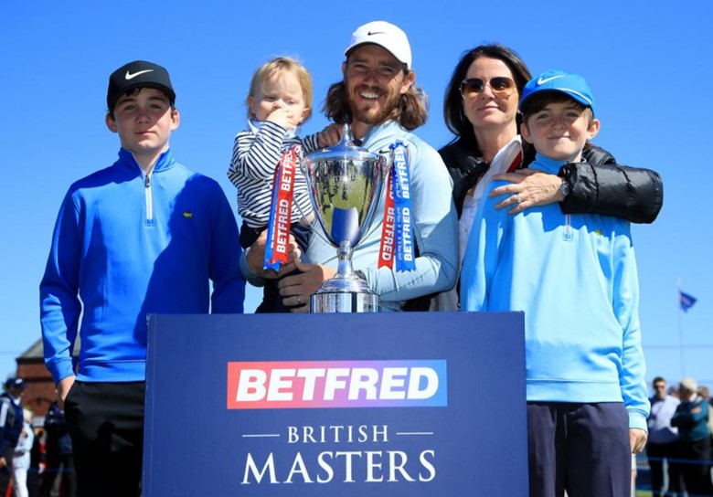 Tommy Fleetwood With His Wife & Kids