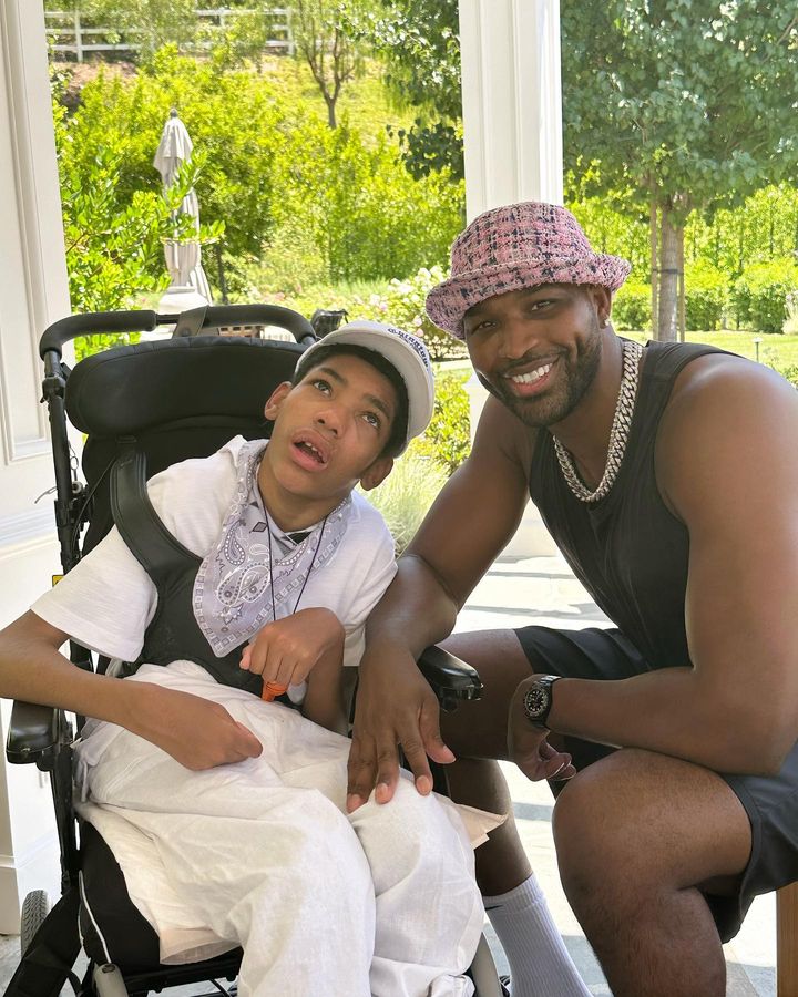 Tristan Thompson With His Youngest Brother Amari Thompson