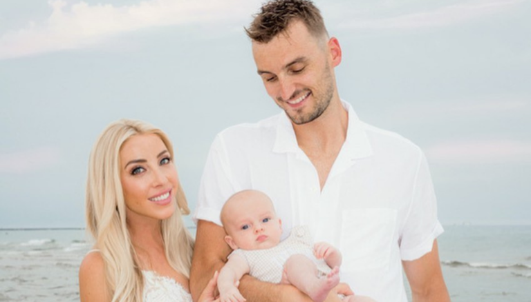 Basketball Player Sam Dekker With His Wife And Son