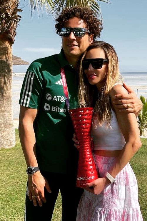 Guillermo Ochoa With His Wife 
