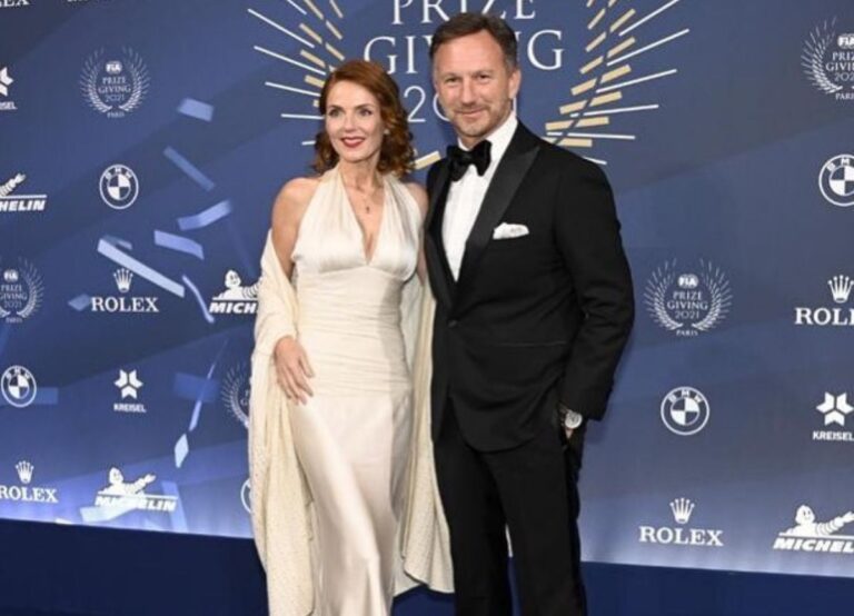 Christian Horner With His Wife Geri Attending Award Ceremony